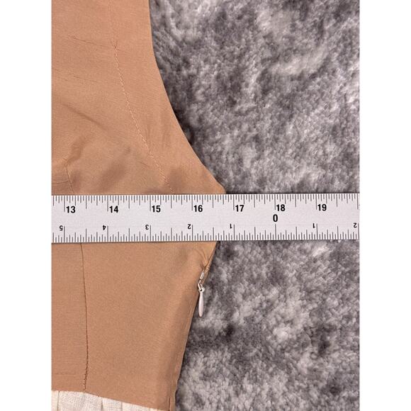 Ciao Lucia Dress XS Womens Silk Linen Combo Sleeveless Midi - Picture 4 of 7